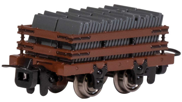 Narrow Gauge Slate Gondola w/Load - Ready to Run -- Brown