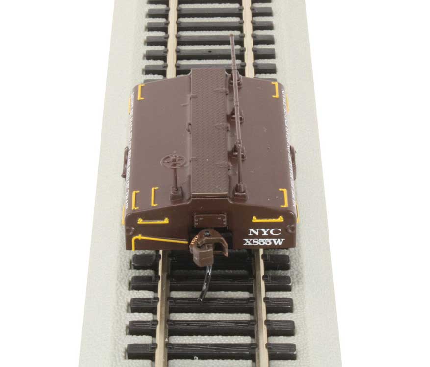 Wood Boxcar (Box Van) - Ready to Run - Thomas & Friends(TM) -- Mr. Jolly's Chocolate Factory (brown, blue, white)-4