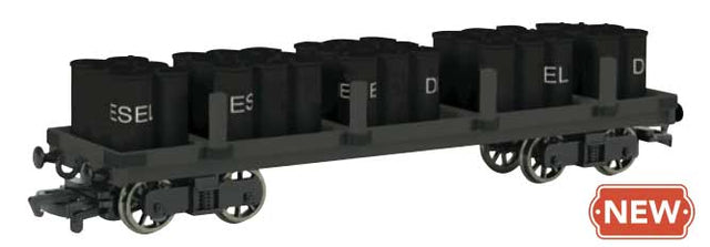 Thomas and Friends(TM) Freight Car - Standard DC -- Flat Wagon with Diesel Fuel Load (black)