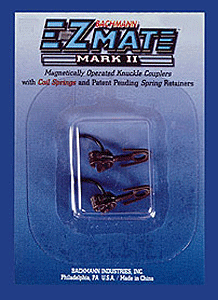 E-Z Mate Mark II Couplers w/Metal Coil Spring -- Long Center Shank Style  1 Pair