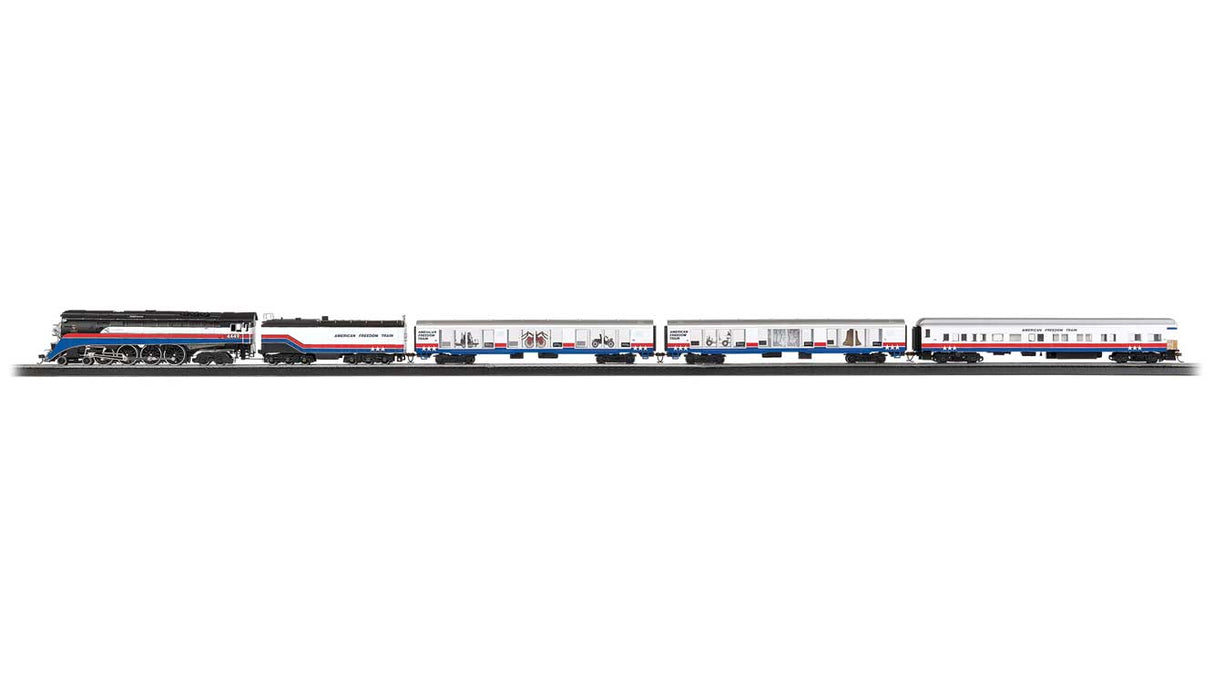 American Freedom Train Starter Train Set - Standard DC -- GS-4 4-8-4, 3 Cars; 81 x 45" E-Z Track(R) Oval, Power Pack-2