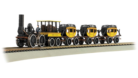 DeWitt Clinton Starter Train Set - Standard DC -- Locomotive, 3 Cars, 47 x 38" E-Z Track(R) Oval, Power Pack