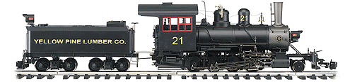 Spectrum Steam Baldwin 2-8-0 Consolidation w/Tender Powered 1:20.3 -- Yellow Pine Lumber Co.