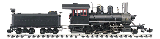 Spectrum Steam Baldwin 2-8-0 Consolidation w/Tender Powered 1:20.3 -- Undecorated/Painted Black w/Red & White Trim, No Lettering