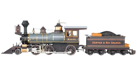2-6-0 - Standard DC - Spectrum(R) -- Denver & Rio Grande "Raton" (Russian Iron; brass, black, gold)