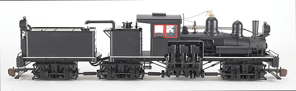 3-Truck Shay w/DCC - Spectrum(R) -- Painted, Unlettered (black w/red & white trim)