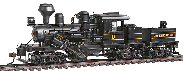 3-Truck 70-Ton Climax - DCC Equipped - Spectrum(R) -- Cass Scenic Railroad #9