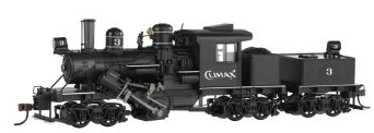 3-Truck 70-Ton Climax w/Sound & DCC - Spectrum(R) -- Climax Manufacturing Co. #3 (Demonstrator Scheme)