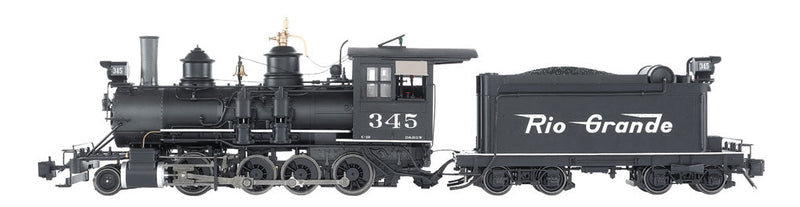 1:20.3 Scale Class C-16 2-8-0 w/Short Tender - Standard DC - Spectrum(R) -- Denver & Rio Grande Western #345 (black, Flying Grande)