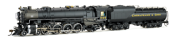 4-8-2 Heavy Mountain & Long Tender w/Sound & DCC - Spectrum(R) -- Chesapeake & Ohio J2 #544 (w/Flying Pumps & Vanderbilt Tender)