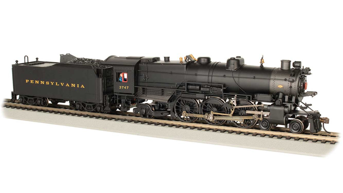 K4 4-6-2 Pacific - WowSound(R) and DCC - Spectrum(R) -- Pennsylvania Railroad 5492 (Pre-War, Slat Pilot, black, graphite)