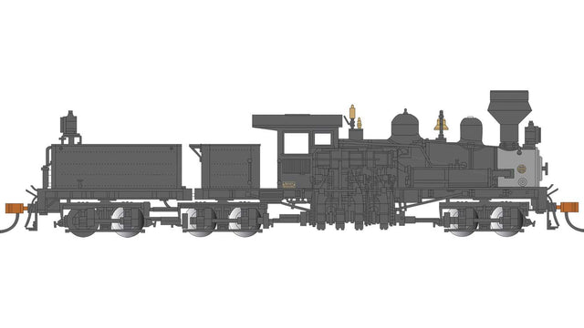 Lima 80-Ton 3-Truck Shay - Sound and DCC - Spectrum(R) -- Painted, Unlettered (black, graphite)