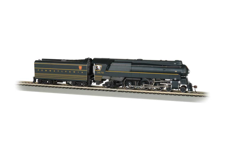 Streamlined Class K4 4-6-2 Pacific - Sound and DCC -- Pennsylvania Railroad #3678 (black, Yellow Stripes; Futura Lettering)