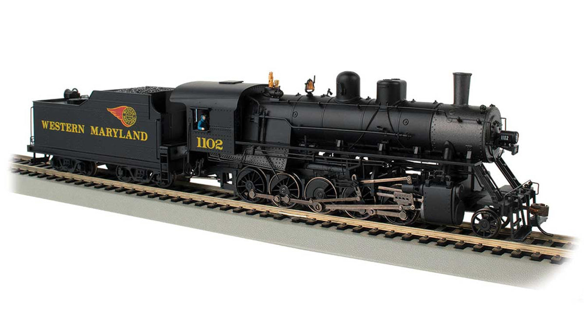 Baldwin 2-10-0 Russian Decapod - WowSound(R) and DCC - Spectrum(R) -- Western Maryland #1102 (black, graphite, yellow; Fireball Logo)