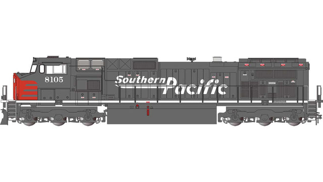 GE Dash 9-44CW - Standard DC -- Southern Pacific #8105 (gray, red)