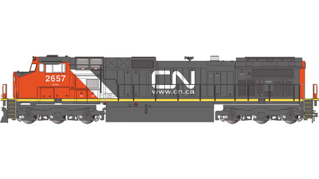GE Dash 9-44CW - Standard DC -- Canadian National #2657 (black, red, white, Website Logo)