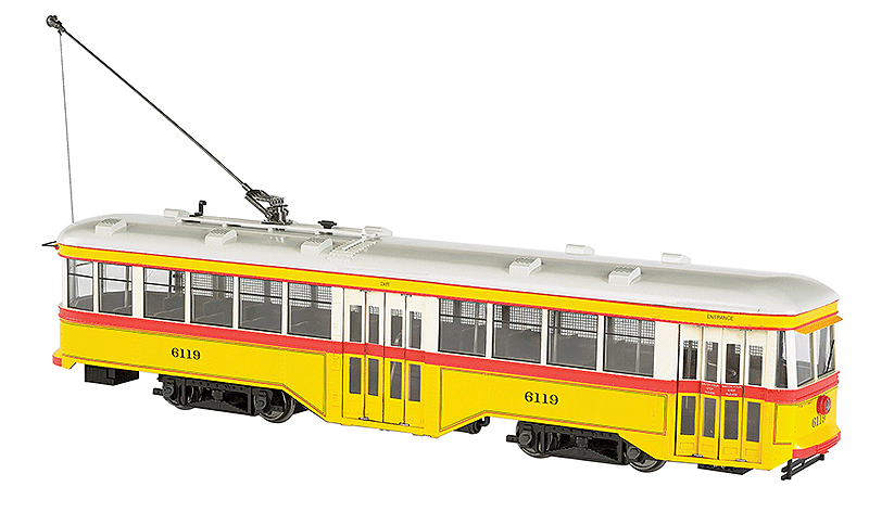 Peter Witt Streetcar - Standard DC -- Baltimore Transit Co. #6119 (yellow, white, red)-1