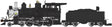 4-6-0 - Standard DC - Sound-Ready with Installed Speaker -- Painted, Unlettered (black, silver)