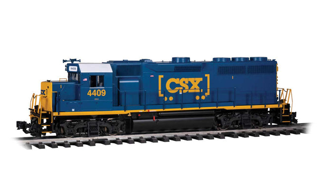 EMD GP40 - Standard DC -- CSX #4409 (blue, yellow, Boxcar Logo)