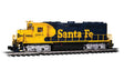 EMD GP40 - Standard DC -- Santa Fe #2964 (Warbonnet, blue, yellow)