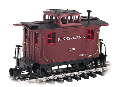 4-Wheel Wood Bobber Caboose - Ready to Run -- Pennsylvania Railroad