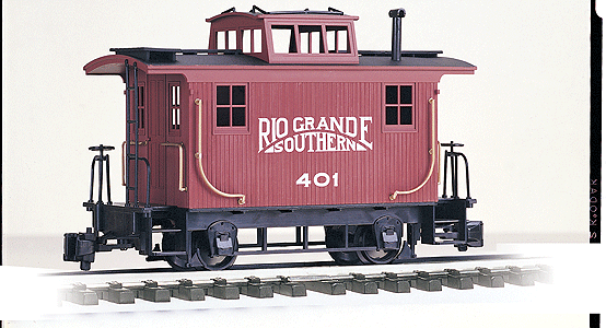 4-Wheel Wood Bobber Caboose - Ready to Run -- Rio Grande Southern
