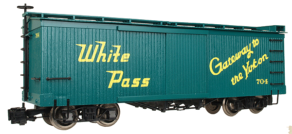 Wood Boxcar - Ready to Run -- White Pass & Yukon ("Gateway to the Yukon" Slogan)