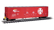 Evans 53' Double-Door Boxcar with End-of-Train Device - Ready to Run -- Atchison, Topeka & Santa Fe #504007 (red, white; Large Logo)