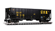 Bethlehem Steel 100-Ton 3-Bay Hopper - Ready to Run -- CSX Transportation #326123 (black, yellow)