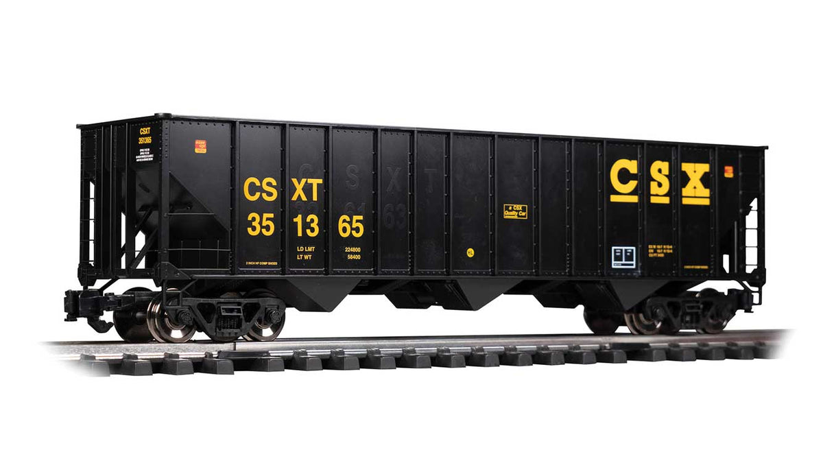 Bethlehem Steel 100-Ton 3-Bay Hopper - Ready to Run -- CSX Transportation #326123 (black, yellow)
