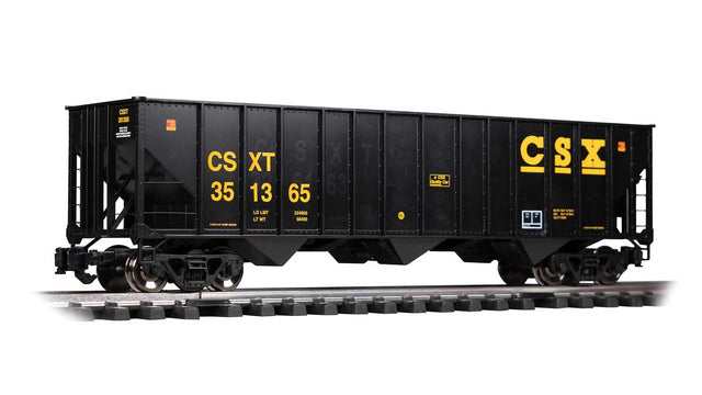 Bethlehem Steel 100-Ton 3-Bay Hopper - Ready to Run -- CSX Transportation #326123 (black, yellow)