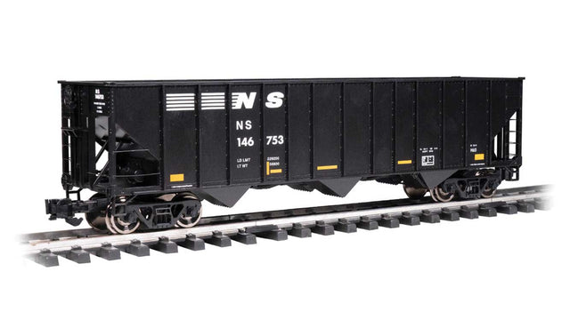 Bethlehem Steel 100-Ton 3-Bay Hopper - Ready to Run -- Norfolk Southern #146753 (black, white)