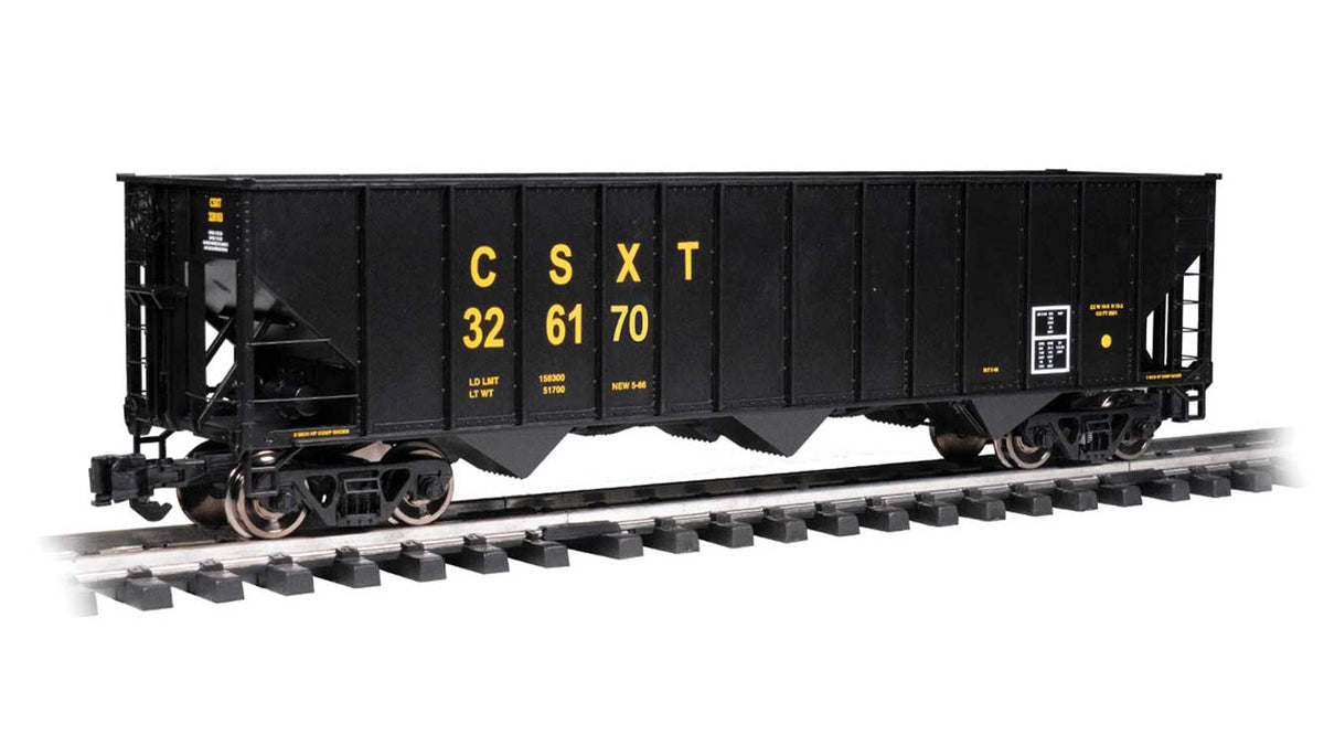 Bethlehem Steel 100-Ton 3-Bay Hopper - Ready to Run -- CSX #326170 (black, yellow)