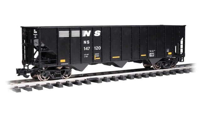 Bethlehem Steel 100-Ton 3-Bay Hopper - Ready to Run -- Norfolk Southern #147120 (black, white)