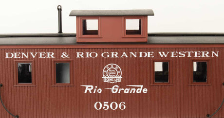 Eight-Wheel Wood Center-Cupola Caboose - Ready to Run -- Denver & Rio Grande Western #0506-3
