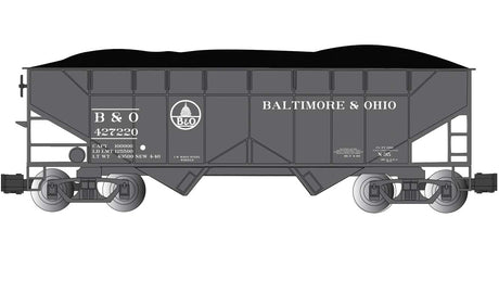 Two-Bay Offset-Side Open Hopper with Coal Load - Ready to Run -- Baltimore & Ohio #427220 (black, Capitol Logo)