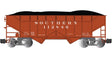 Two-Bay Offset-Side Open Hopper with Coal Load - Ready to Run -- Southern Railway #112846 (Boxcar Red)