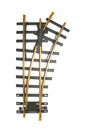 Code 332 Brass #1100 Manual Turnout -- Right Hand, 4' Diameter, 30 Degree Diverging Route