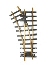 Code 332 Brass #1100 Manual Turnout -- Left Hand, 4' Diameter, 30 Degree Diverging Route