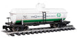 Single-Dome Tank Car - Ready to Run -- Quaker State #754 (white, green, yellow)
