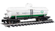 Single-Dome Tank Car - Ready to Run -- Quaker State #767 (white, green, yellow)