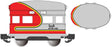 Eggliner - Standard DC -- Santa Fe (Warbonnet; silver, red; "...All the Way" Slogan)-1