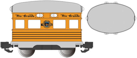 Eggliner - Standard DC -- Denver & Rio Grande Western (Aspen Gold, silver, 4 Stripe)-1