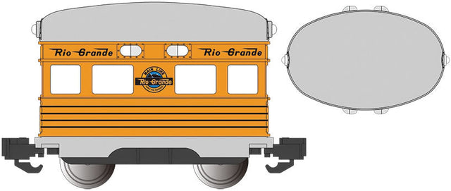 Eggliner - Standard DC -- Denver & Rio Grande Western (Aspen Gold, silver, 4 Stripe)-1