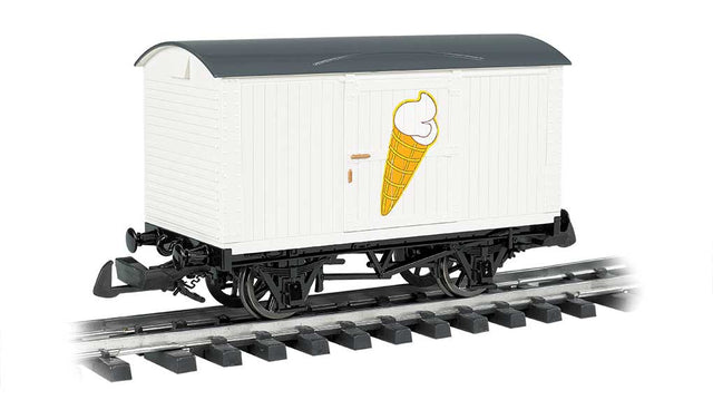 Thomas & Friends(TM) - Ice Cream Wagon (Reefer) -- White, Black (Ice Cream Cone)