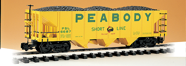 3-Bay Steel Hopper - Ready to Run -- Peabody Coal