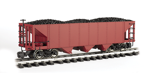 3-Bay Steel Hopper - Ready to Run -- Painted, Unlettered (Red)