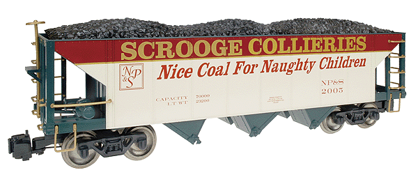 3-Bay Steel Hopper - Ready to Run -- Christmas-1