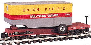 Flatcar with Closed Trailer -- Union Pacific