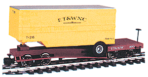 Flatcar with Closed Trailer -- East Tennessee & Western North Carolina